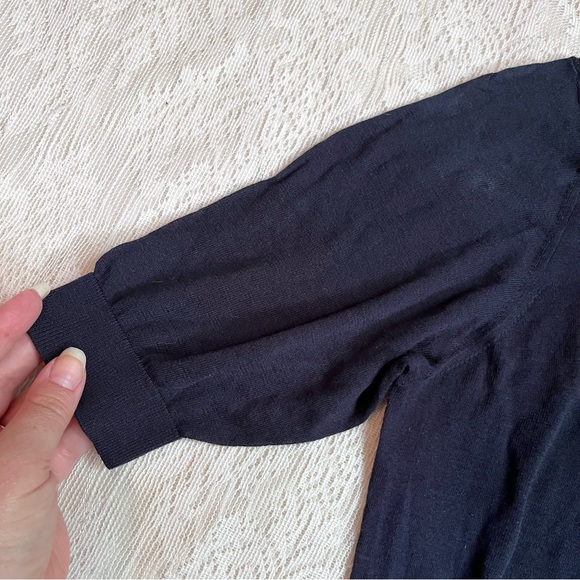 Cotton by Autumn Cashmere semi sheer navy top - Picture 3 of 8